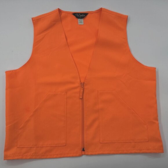 Walls Blaze Orange Hunting Vest Mens XL Full Zip Pockets Safety Lightweight - Picture 1 of 9